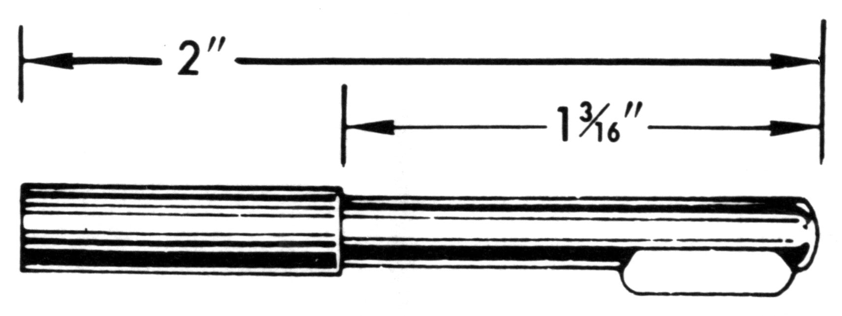 0.187 Tang speedometer cable end - HT130