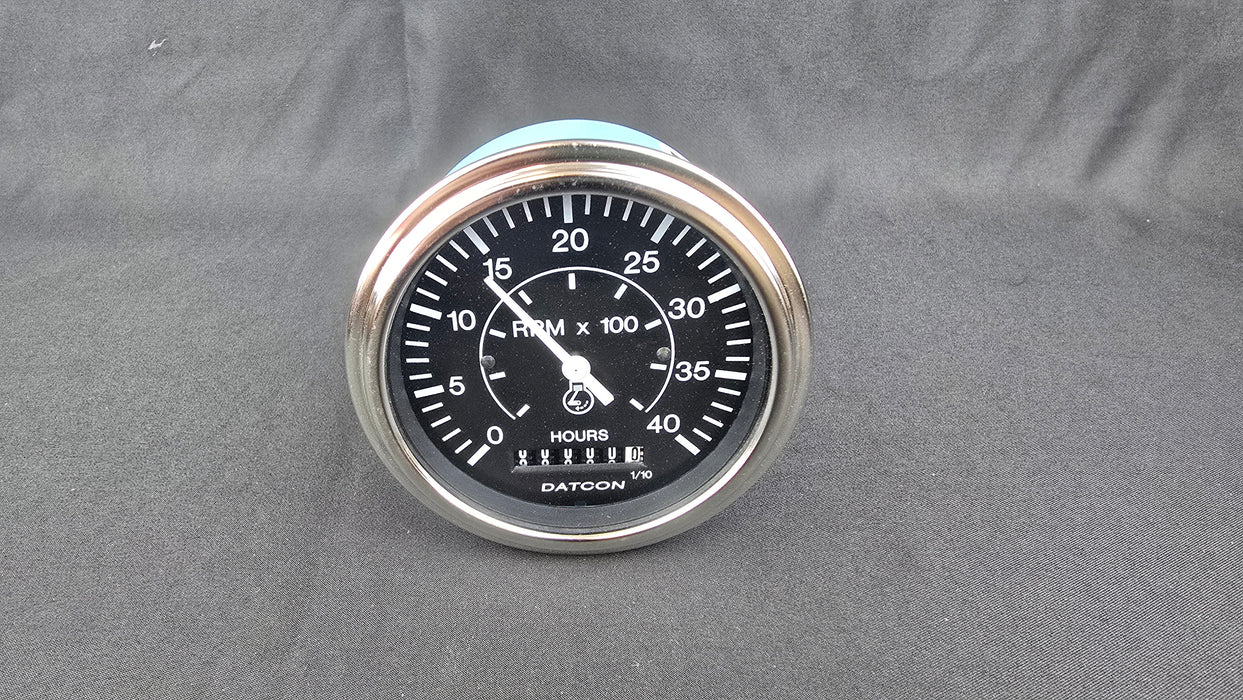 DATCON - 3' 3/8" - 0-4000K Tachometer with Hourmeter - 103757