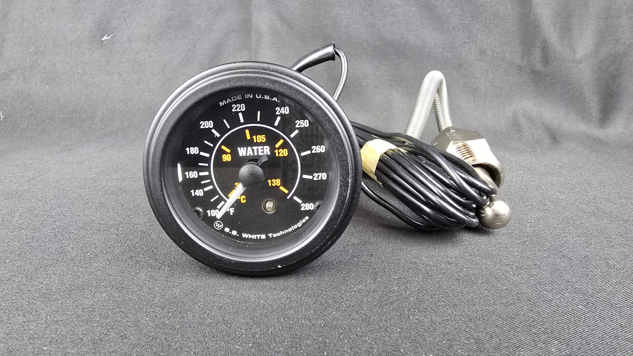 2 Inch Mechanical Water Temperature Gauge - 144 Inch Long Tubing - 100-280F - HG119