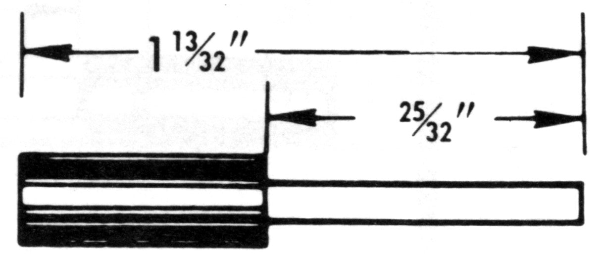 0.104 Square Speedometer Cable Tip - HT119