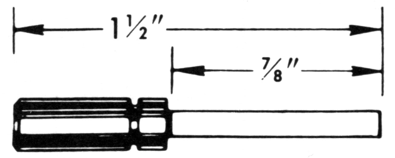 0.104 Square Speedometer Cable Tip - HT125