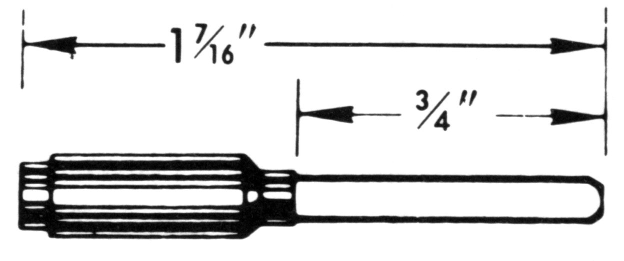 0.124 Square Speedometer Cable Tip - HT129