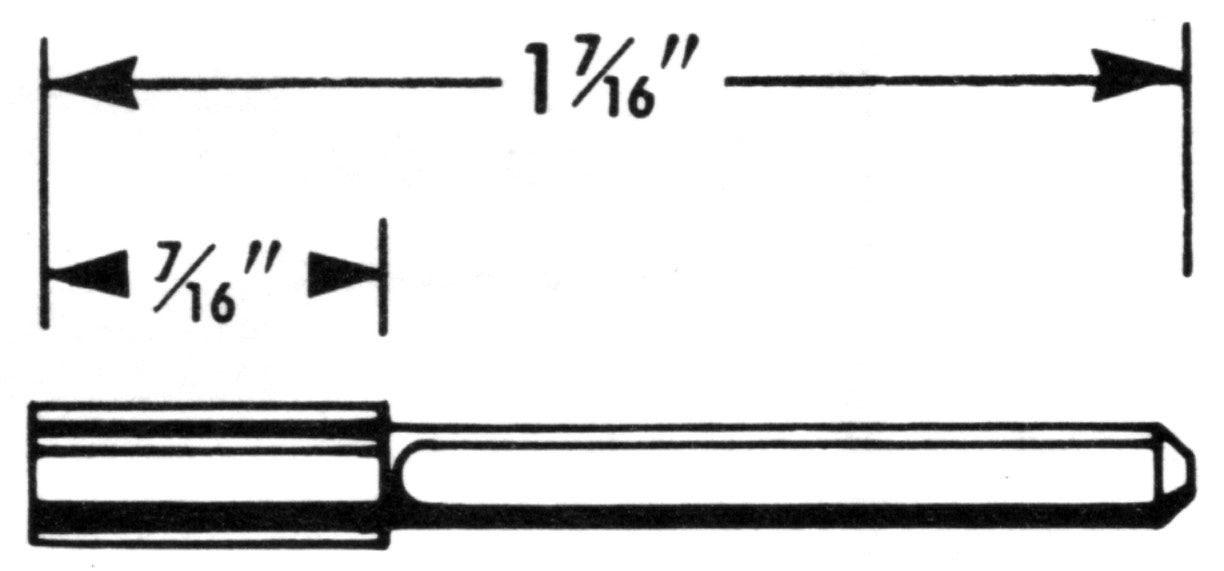 0.104 Square Speedometer Cable Tip - HT140