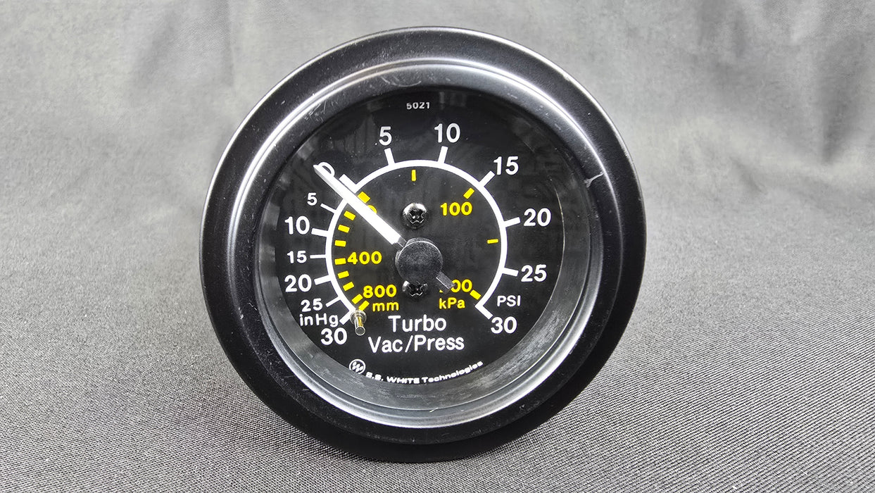 2 Inch Mechanical Turbo/Vacuum Pressure Gauge - 30inHg - 30PSI - HG143